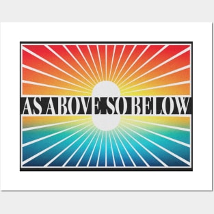 As Above So Below - Sunset/Sunrise Vintage style logo Posters and Art